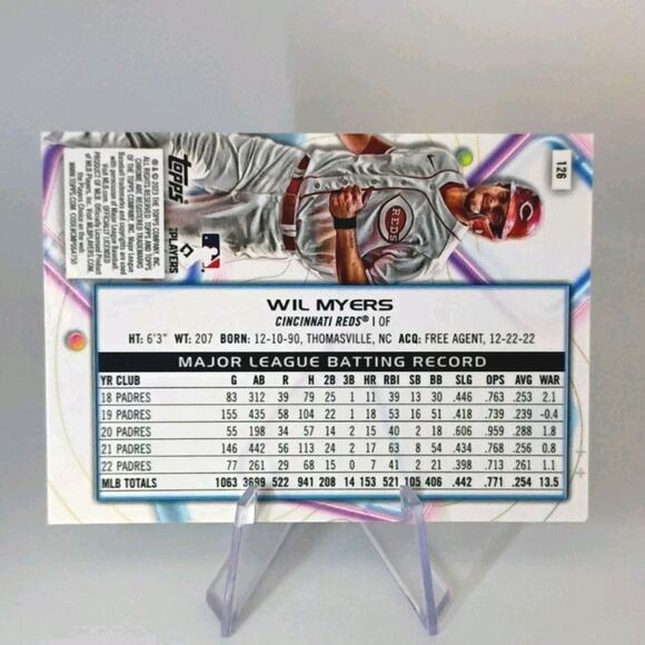 2023 Topps Cosmic Chrome - Wil Myers #126 - Picture 4 of 5